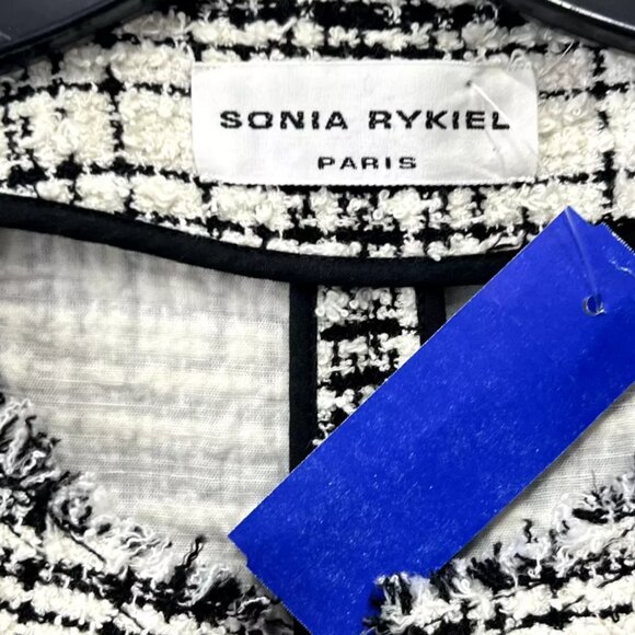 855 Sonia Rykiel Multi-Color Tweed Dress size 8/FR 40 Faux 2 Piece Sheath - Picture 9 of 11